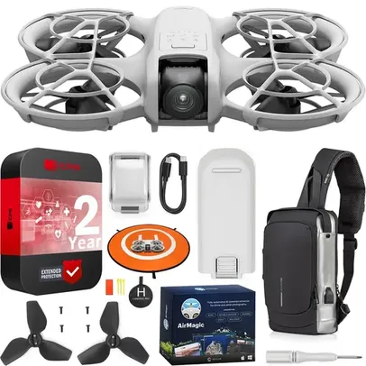 DJI Neo Drone 4K Video Mini Quadcopter + Extended Warranty Accessory Kit Bundle