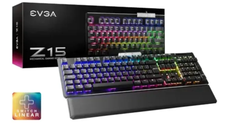 EVGA Z15 RGB Mechanical Gaming Keyboard (Linear Switch) RGB Backlit LED