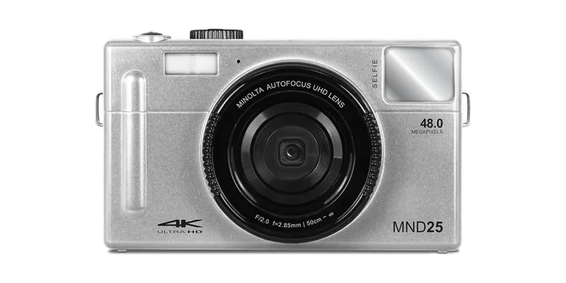 (NEW) Minolta MND25 48 MP Autofocus / 4K Ultra HD Camera w/Selfie Mirror