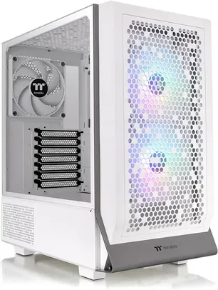 Thermaltake Ceres 300 Snow Edition Mid Tower E-ATX Case w/ Tempered Glass Side Panel & 2x ARGB Fans