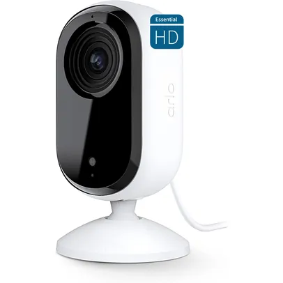 Arlo Essential Indoor Camera HD (2nd Gen) - Wired Security Camera with Privacy Shield, 1 Cam, White VMC2060-1WMNAS