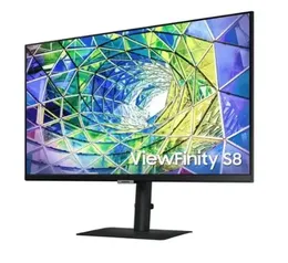 Samsung - 27" ViewFinity S8A LED 4K UHD IPS Monitor with HDR 10 (DisplayPort, HDMI, USB-C) - Black