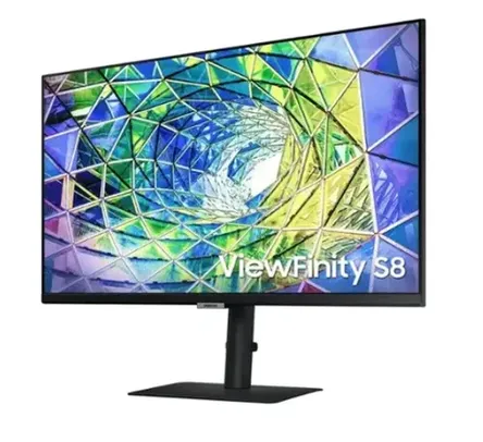 Samsung - 27" ViewFinity S8A LED 4K UHD IPS Monitor with HDR 10 (DisplayPort, HDMI, USB-C) - Black