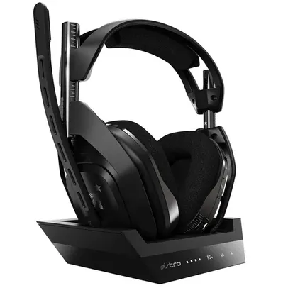 ASTRO Gaming A50 Wireless Headset + Base Station Gen 4 - Compatible w/ PS5, PS4, PC, Mac - Black/Silver