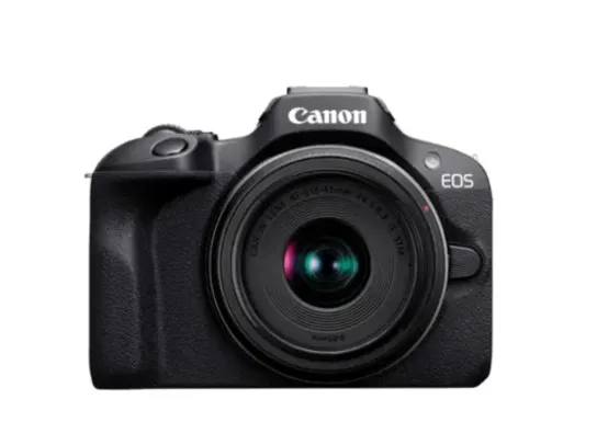 Canon - EOS R100 4K Video Mirrorless Camera with RF-S18-45mm f/4.5-6.3 IS STM Lens - Black