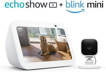 Echo Show 5 (3rd Gen) + Blink Mini (White or Cloud Blue)