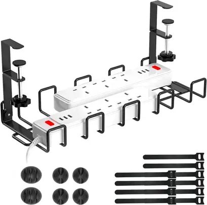 15.7" Spacecare Under Desk Cable Management Tray (Black)