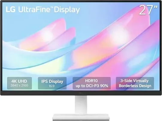 LG 27US500-W Ultrafine Monitor 27" 4K UHD (3840x2160) - White