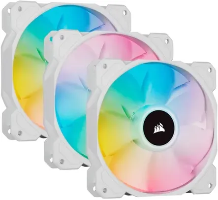 CORSAIR iCUE SP120 RGB Elite Performance 120mm PWM 3 Fan Kit w/ iCUE Lighting Node