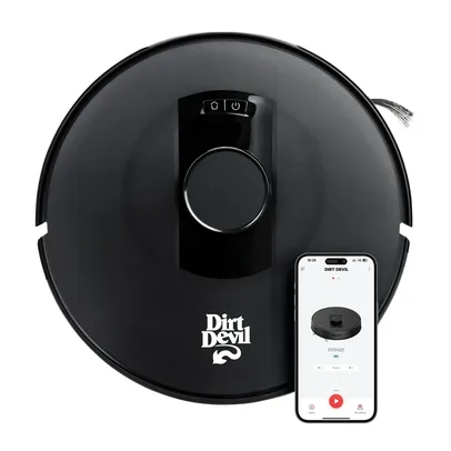 Dirt Devil Smart Robot Vacuum with Real-Time Mapping Intelligent Navigation, Wi-Fi Enabled