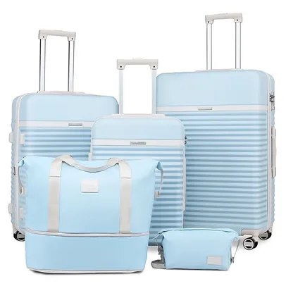 Joyway - 5 Luggage Sets ABS Hardside Spinner Luggage