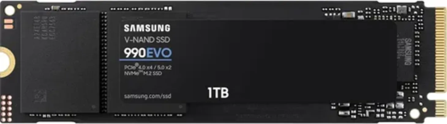 1TB Samsung 990 EVO PCIe Gen 4x4 Gen 5x2 M.2 2280 NVMe Internal Solid State Drive