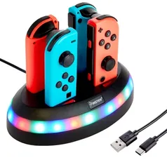 Insten 4-in-1 Charger for Nintendo Switch & OLED Model Joy-Con Controllers
