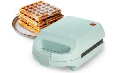 Tasty Mini Nonstick Waffle Maker (Aqua) $7.99 + Free Shipping 