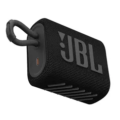 JBL Go 3 Portable Speaker with Bluetooth Built-in Battery Waterproof and Dustproof Feature - Black