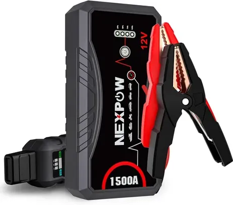 Prime Members: NEXPOW 1500A 12V Portable Jump Starter