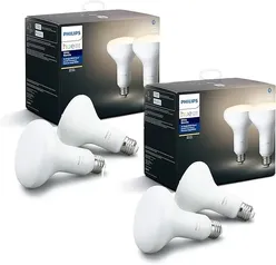 4-Count Philips Hue White BR30 LED 2700K Smart Bulbs