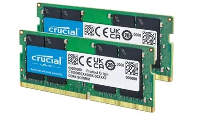 Crucial RAM 64GB Kit (2x32GB) DDR4 3200MHz CL22 (or 2933MHz or 2666MHz) Laptop Memory CT2K32G4SFD832A