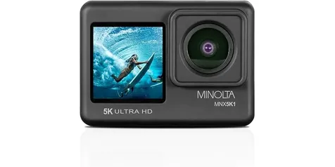 (NEW) Minolta MNX5K1 5K Ultra HD / 24 MP Action Camera Kit with Waterproof Case