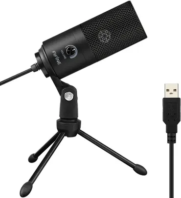 FIFINE USB Microphone, Metal Condenser Recording Microphone for Laptop MAC or Windows