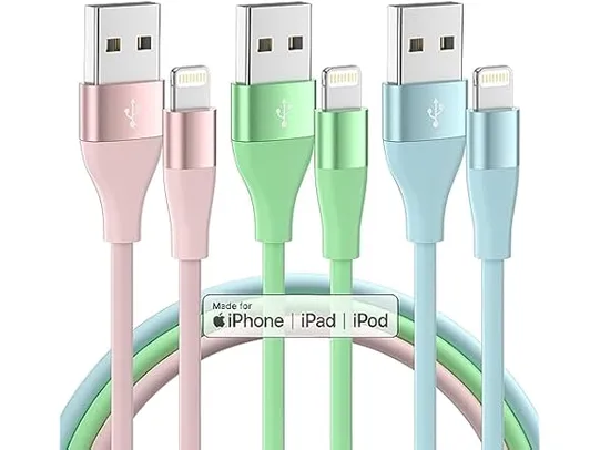 MenoSupp iPhone Charging Cables, 3 Pack