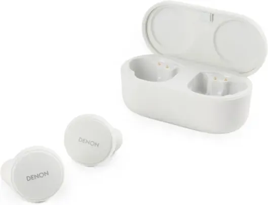 Denon PerL Pro True Wireless Earbuds w/ Adaptive Active Noise Cancelling (White)