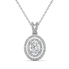 🌸Mothers Day🌸 Cate & Chloe Zelda 18k White Gold Plated Pendant Necklace with Simulated Diamond Crystal for Women