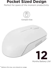 Lenovo 300 Wireless Mouse – Ambidextrous Design – 2.4 GHz Nano USB Receiver