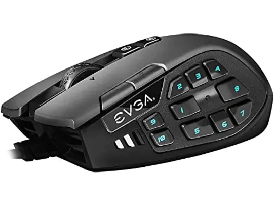 EVGA X15 MMO Gaming Mouse, Wired, Black, 16,000 DPI, 20 Buttons