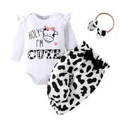 PatPat Newborn Baby Girl Clothes Long Sleeve Romper Bodysuit and Pants Outfit Set, 0-3 Months| Beautifull