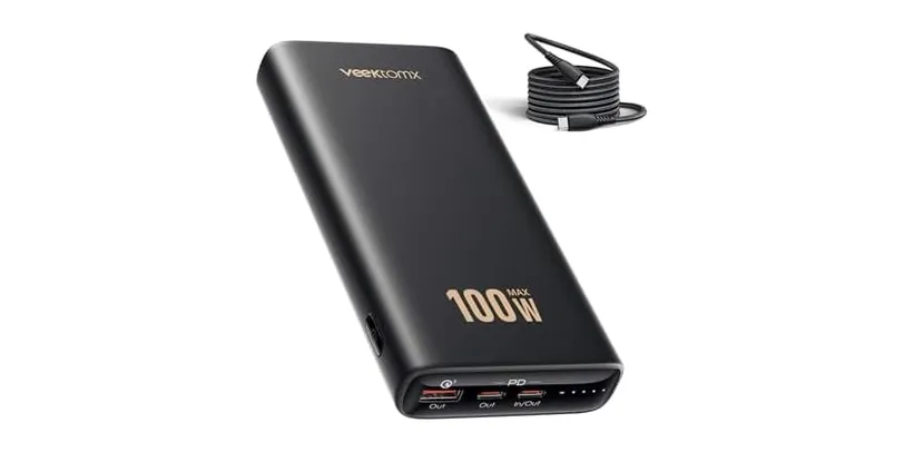 VEEKTOMX 100W 20000mAh Fast Charge Laptop Power Bank