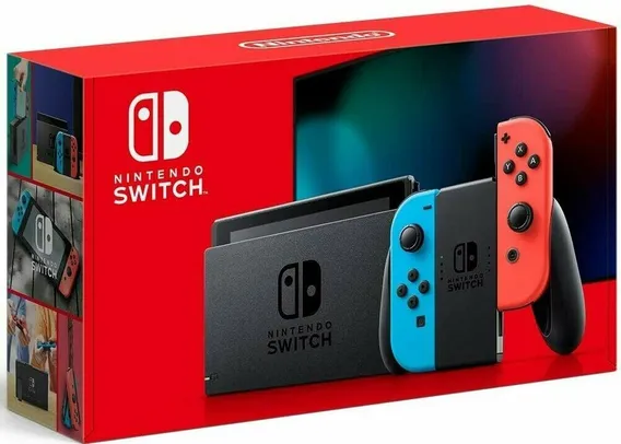 NEW Nintendo Switch + Neon Joy Cons 32GB Gaming Console