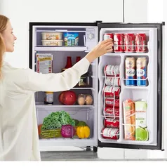 Simenmax 3.2 Cu.ft Single Door Mini Fridge, Silver 