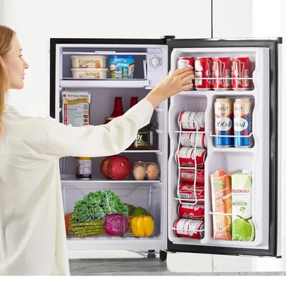 Simenmax 3.2 Cu.ft Single Door Mini Fridge, Silver 