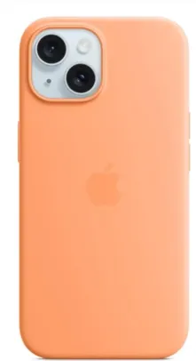 Apple iPhone 15 Silicone Case with MagSafe - Orange Sorbet