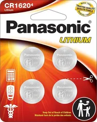 4-Count Panasonic CR1620 3.0 Volt Long Lasting Lithium Coin Cell Batteries