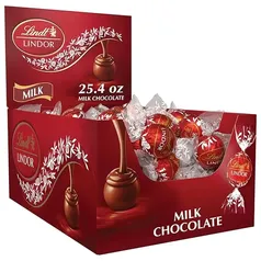 Lindt LINDOR Milk Chocolate Candy Truffles, 25.4 oz., 60 Count 
