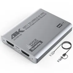 Duomigo USB 3.0 4K HDTV Video Capture Card with Loop-Out