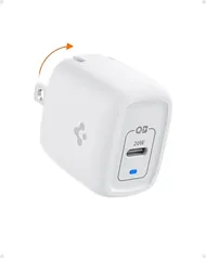 Spigen 20W USB-C GaN Foldable Wall Charger (White)