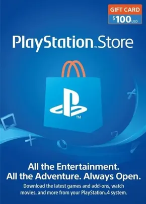 $100 PlayStation Store eGift Card (email delivery)