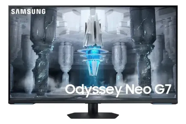 Samsung - Odyssey Neo G7 43" Mini 4K UHD 1ms AMD FreeSync Premium Pro Smart Gaming Monitor with HDR600 - Black 