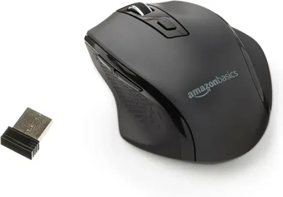  Amazon Basics Ergonomic 2.4 GHz Wireless Optical Mouse