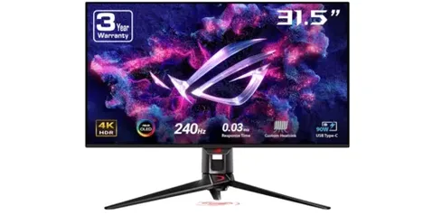 32" ASUS Rog Swift 4K QD-OLED 240Hz 0.03ms G-Sync Gaming Monitor