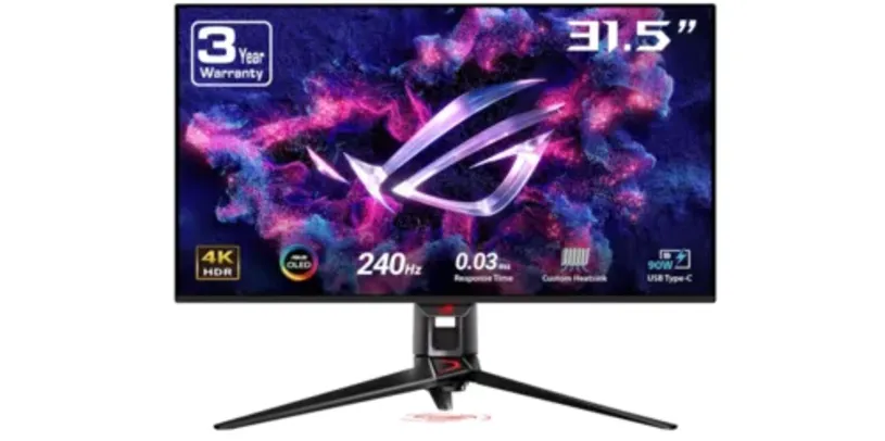 32" ASUS Rog Swift 4K QD-OLED 240Hz 0.03ms G-Sync Gaming Monitor