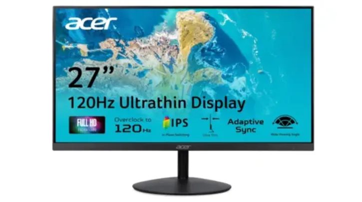 27" Acer IPS Full HD (1920 x 1080) Ultra-Thin Zero-Frame Monitor