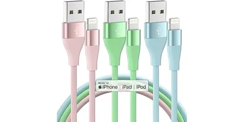 MenoSupp iPhone Charging Cables, 3 Pack