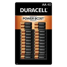 Duracell Coppertop Alkaline AA Batteries, 40-count