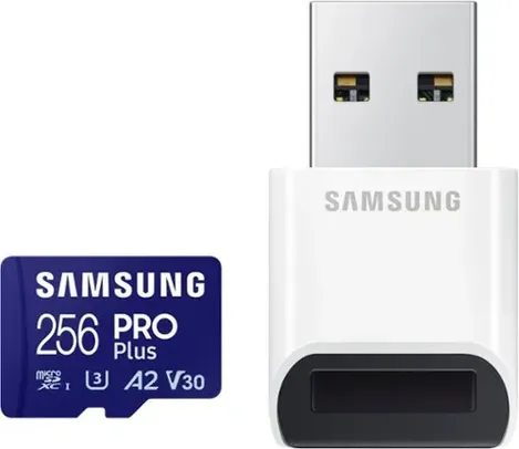 256GB Samsung PRO Plus UHS-I microSDXC Memory Card w/ USB Card Reader