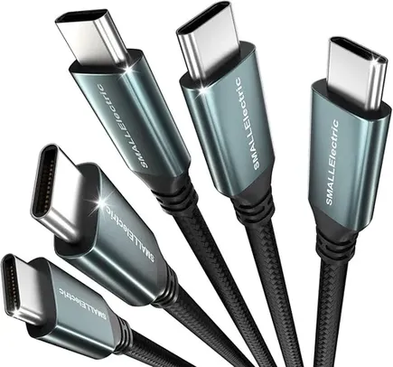 5-Pack 60W 6' USB-C to USB-C Charging Cables