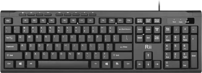 Rii RK907 Ultra-Slim Compact USB Wired Keyboard for Mac and PC,Windows 10/8 / 7 / Vista/XP (Black) (1PCS)